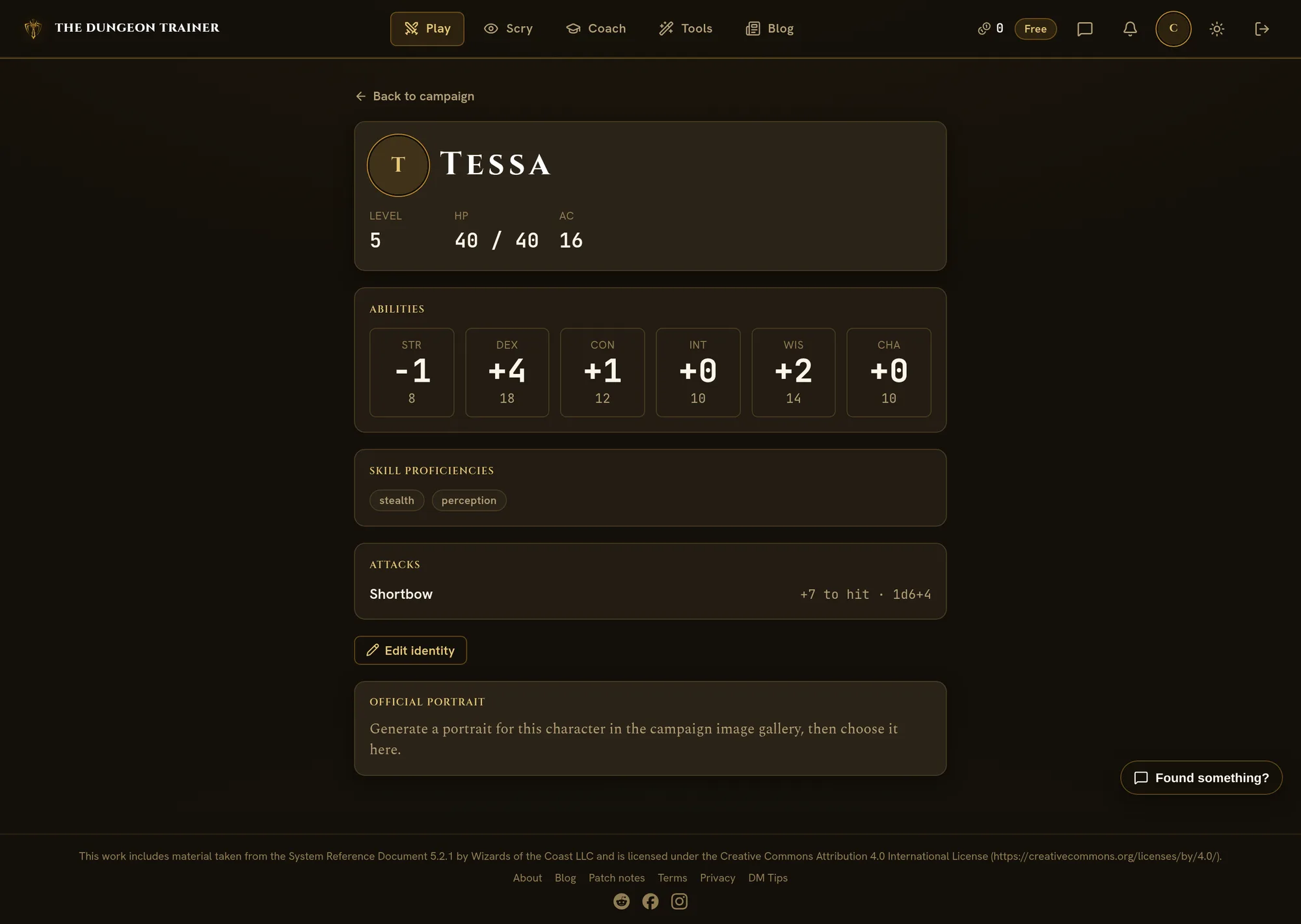 Character sheets stay legal, with the numbers checked in code.